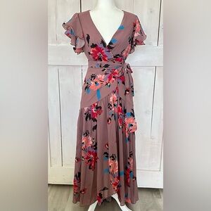 Hutch Floral Maxi Dress - Pink and Black